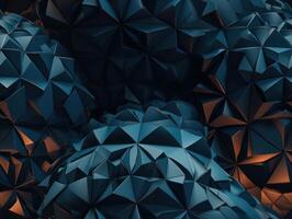 Dark abstract geometric grid pattern Seamless background created with technology photo