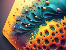 Abstract image featuring a combination of organic and geometric shapes dynamic and energetic background created with technology photo