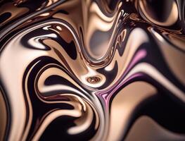 A metallic abstract wavy liquid background technology photo