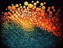 Colorful abstract geometric background with dot shapes pointillism style created with technology photo