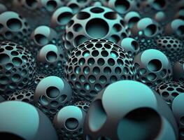 Modern technology Geometric background with spheres created with technology photo