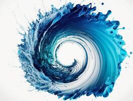 Radial spiral water splash background created with technology photo