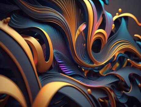 moderno vistoso ola rayas modelo antecedentes creado con generativo ai tecnología foto