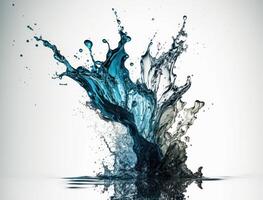 Fresh water splash background created with technology photo