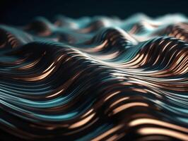 Modern colorful metallic wave stripes pattern background created with technology photo