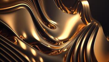 A metallic abstract wavy liquid background technology photo