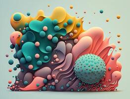 Abstract image featuring a combination of organic and geometric shapes dynamic and energetic background created with technology photo