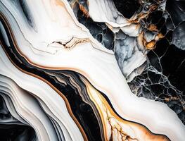 Marble stone texture background material with elements of semi-precious stones and gold created with technology photo