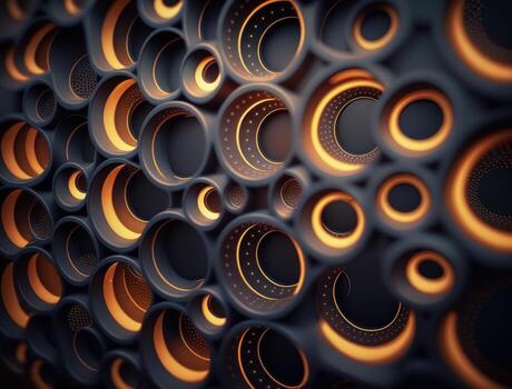 moderno tecnología geométrico antecedentes con esferas creado con generativo ai tecnología foto