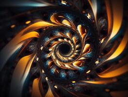 Colorful Swirling radial vortex background created with technology photo