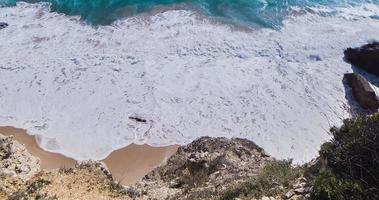 beautiful wild coastline around Sagres on portugal atlantic coast video