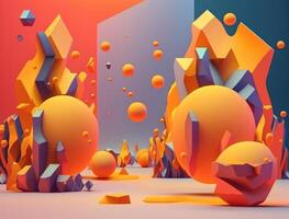 Abstract image featuring a combination of organic and geometric shapes dynamic and energetic background created with technology photo