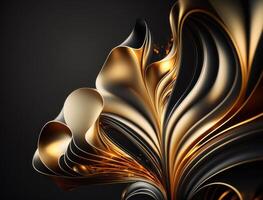 A metallic abstract wavy liquid background technology photo