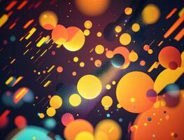 Colorful abstract geometric background with dot shapes pointillism style created with technology photo