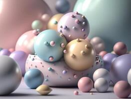 Colorful balls Dynamic liquid shapes background created with technology photo