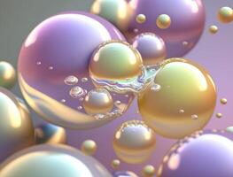 Colorful balls Dynamic liquid shapes background created with technology photo