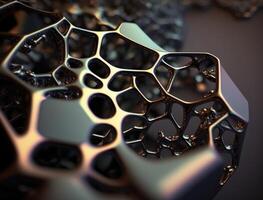 Dark black abstract background An abstract image featuring organic shapes and lines that intersect and overlap created with technology photo