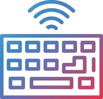 vector diseño inalámbrico teclado icono estilo