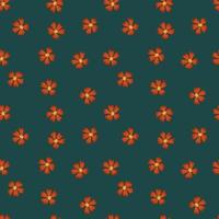 Chamomile flower seamless pattern in simple style. Abstract floral endless background. vector