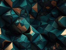 Dark abstract geometric grid pattern Seamless background created with technology photo