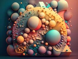 Abstract image featuring a combination of organic and geometric shapes dynamic and energetic background created with technology photo