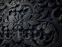 Royal vintage Victorian Gothic background Rococo venzel and whorl created with technology photo