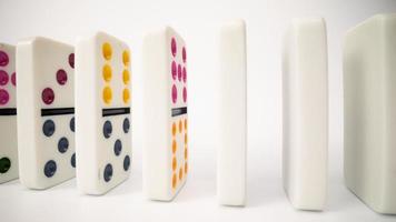 A macro shot of a collection of dominoes video