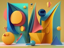 Abstract image featuring a combination of organic and geometric shapes dynamic and energetic background created with technology photo