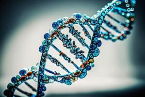 dna structure background created with technology photo