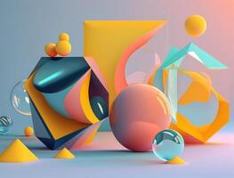 Abstract image featuring a combination of organic and geometric shapes dynamic and energetic background created with technology photo
