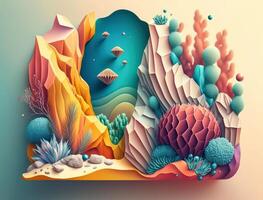Abstract image featuring a combination of organic and geometric shapes dynamic and energetic background created with technology photo