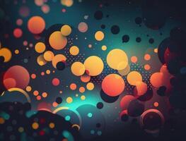 Colorful abstract geometric background with dot shapes pointillism style created with technology photo