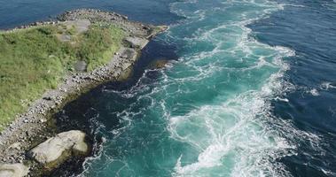 powerful tidal current or maelstom at Saltstraumen, norway video