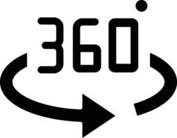 Vector Design 360 Degrees Icon Style