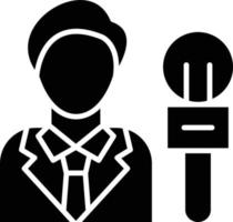 vector diseño masculino periodista icono estilo