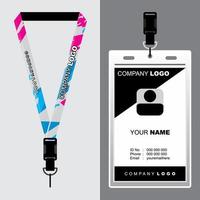 Lanyard Template Design For Company Purposes And More vector