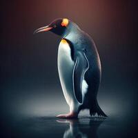 Alone Penguin cinematic image photo