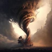 natural phenomenon tornado of fire photo