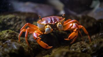 A crab in the sea photo