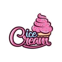 vector de diseño de logotipo de helado