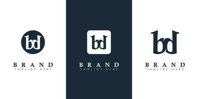 Modern and simple Lowercase BD Letter Logo, suitable for any business with BD or DB initials. vector