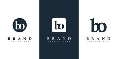 Modern and simple Lowercase BO Letter Logo, suitable for any business with BO or OB initials. vector