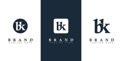 Modern and simple Lowercase BK Letter Logo, suitable for any business with BK or KB initials. vector