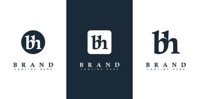 Modern and simple Lowercase BH Letter Logo, suitable for any business with BH or HB initials. vector