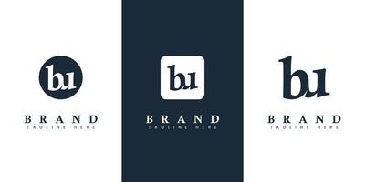 Modern and simple Lowercase BU Letter Logo, suitable for any business with BU or UB initials. vector