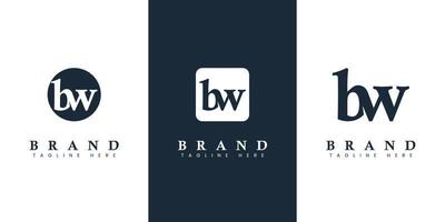 Modern and simple Lowercase BW Letter Logo, suitable for any business with BW or WB initials. vector