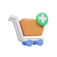 Add to the cart icon 3D for ecommerce. png