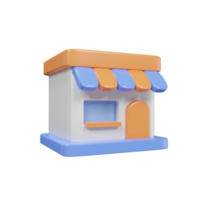 Tienda icono 3d para comercio electrónico png