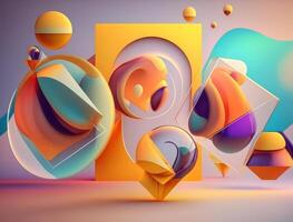 Abstract image featuring a combination of organic and geometric shapes dynamic and energetic background created with technology photo