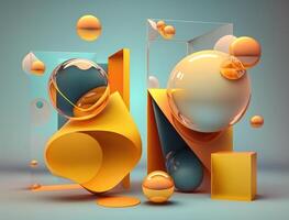 Abstract image featuring a combination of organic and geometric shapes dynamic and energetic background created with technology photo